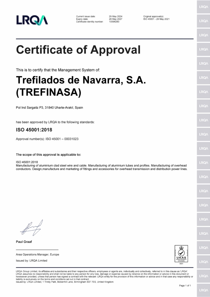 ISO 45001-2018 OHSAS - UKAS